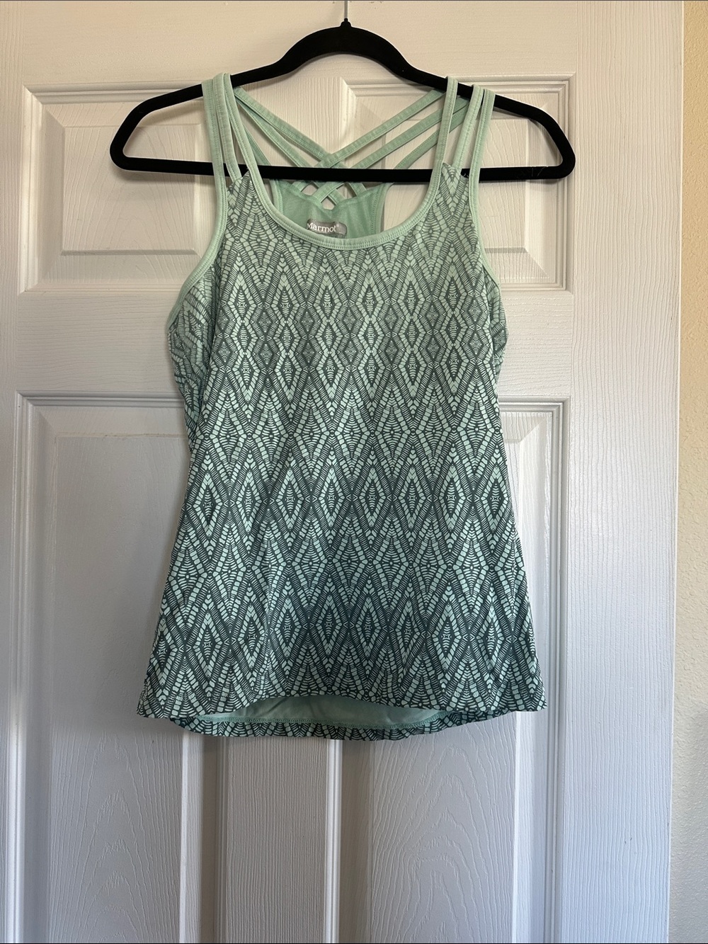 Marmot Mint Green Geometric Strappy Tank